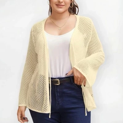 Женский кардиган Yesfashion большого размера, желтый