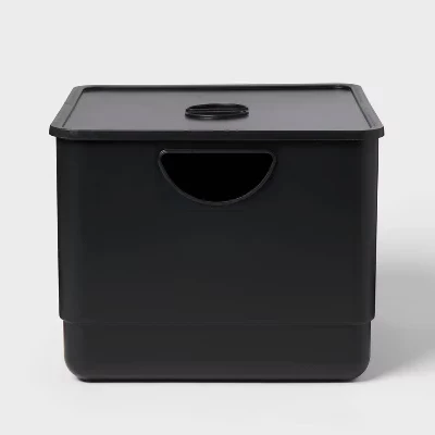 Детский контейнер Pillowfort с крышкой, черный
