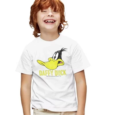 Футболка с коротким рукавом Daffy Duck для мальчиков белого цвета