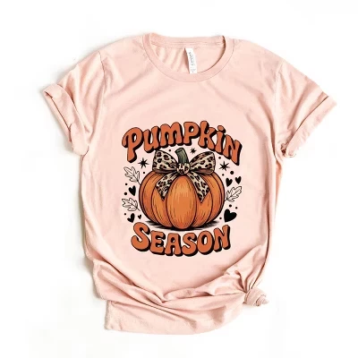 Леопардовая футболка с коротким рукавом Coquette Pumpkin Season синего цвета