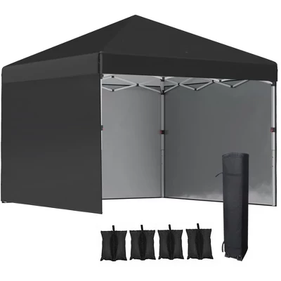 Садовый тент HBEZON 3×3 м со стенками, черный