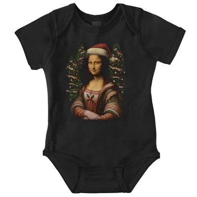 Рождественский детский комбинезон Mona Lisa Santa Claus для мальчиков или девочек черного цвета