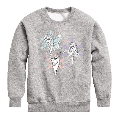 Флисовая толстовка с длинным рукавом Anna Elsa Olaf Snow Graphic, спортивная хизер