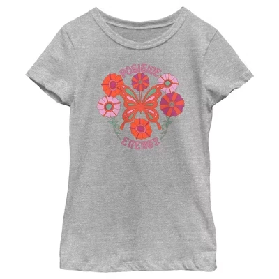 Футболка-бабочка с позитивной энергией Girl's Lost Gods athletic heather
