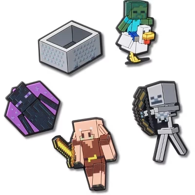 Украшения для обуви Crocs Jibbitz Minecraft набор 5 шт, Chicken Jockey