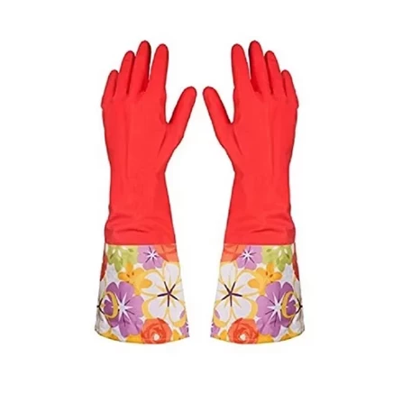 Перчатки для мытья посуды Home Collection латексные с флисом, 12 пар