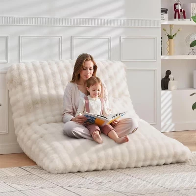 Кресло-мешок Giant Bean Bag 3-в-1 - Раскладывающийся напольный диван и матрас из пены с эффектом памяти, 78 