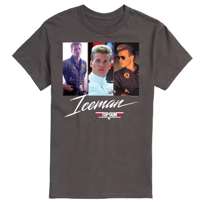 Мужская футболка Top Gun Iceman, угольно-серая