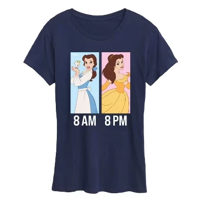 Женская футболка Belle Day And Night Wear с коротким рукавом и рисунком синего цвета