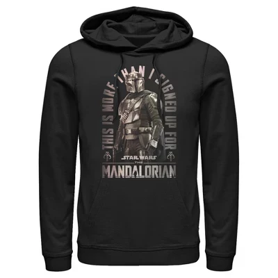 Мужская толстовка с капюшоном The Mandalorian Shining Mando Pull Over черного цвета