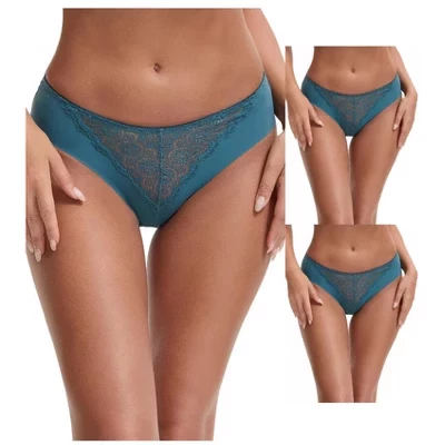 Женские брифы INSPIRE CHIC средней посадки, 3 шт., синие