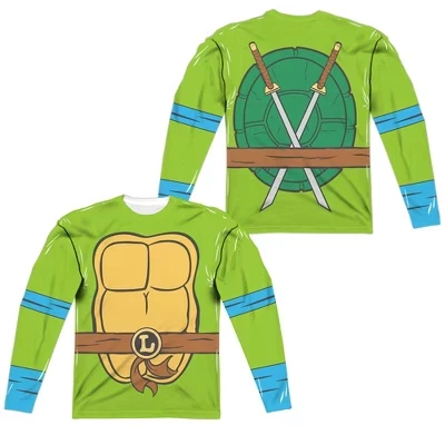 Мужская футболка Tmnt Tmnt Leonardo Costume с длинным рукавом белого цвета