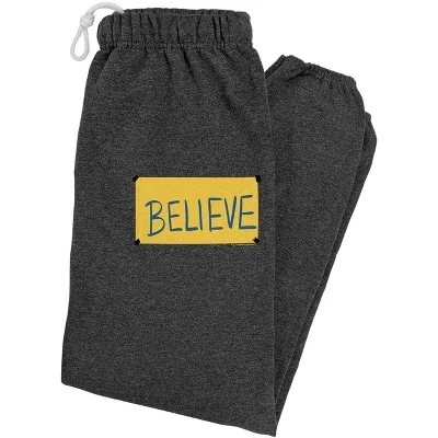 Мужские джоггеры Ted Lasso Believe Sign, антрацитовый меланж