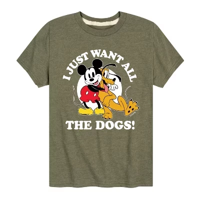 Футболка с коротким рукавом Mickey Pluto Just Want All Dogs с графическим рисунком