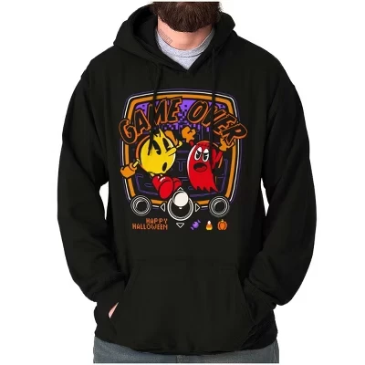 PACMAN Happy Halloween Game Over Толстовка с капюшоном Для женщин и мужчин Brisco Brands черный