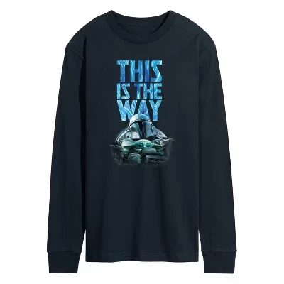 Мужская футболка с длинным рукавом и графическим рисунком The Mandalorian This Is The Way Hyperspace