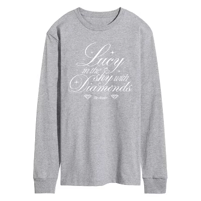 Мужская футболка с длинным рукавом Lucy In The Sky With Diamonds и графическим рисунком athletic heather