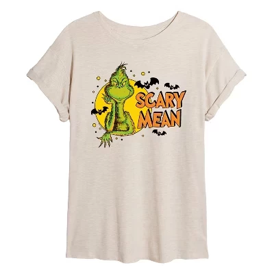 Женская футболка с рисунком Birch на Хэллоуин Scary Mean Oversize.