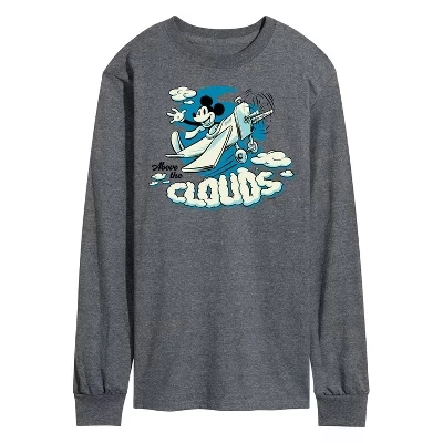 Мужской лонгслив Disney Above The Clouds, серый меланж