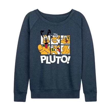 Женский лонгслив Disney Pluto, индиго меланж