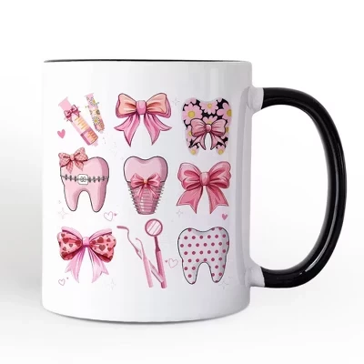 Кружка OrnamentallyYou Dental Squad Coquette, розовая