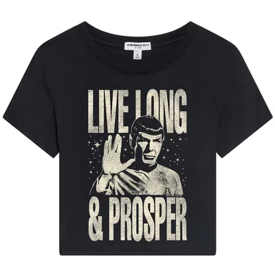 Женский укороченный топ Prosper Dylan с коротким рукавом черного цвета
