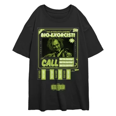 Рекламная футболка Junior's Call the Bio-Exorcist черного цвета