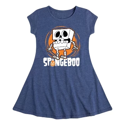 Графичное платье Spongeboo Fit & Flair с коротким рукавом-шапочкой