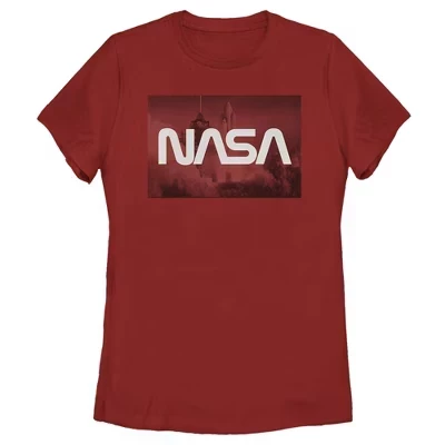 Женская футболка NASA «Шаттл», красная