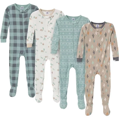 Пижамы для мальчиков Gerber, 4 шт., пустынные животные