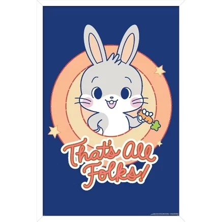 Постер в рамке Trends International Bugs Bunny, белый