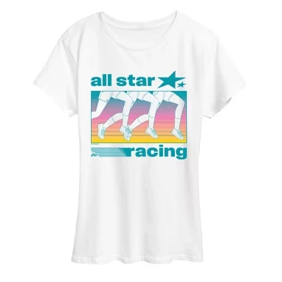 Женская футболка All Star Ken Running с коротким рукавом и графическим рисунком, белая