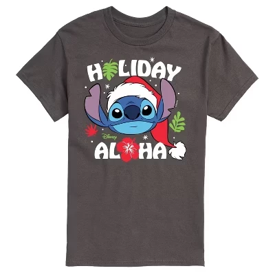 Мужская футболка Lilo & Stitch Holiday Aloha, темно-серая