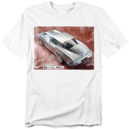 Мужская футболка Chevrolet Corvette Stingray, белая