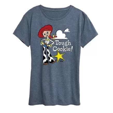 Женская футболка Disney Jessie Tough Cookie, голубой меланж