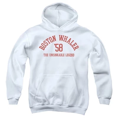 Худи для мальчиков LogoVision Boston Whaler, белое