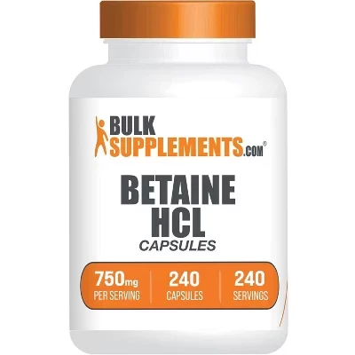 Капсулы BulkSupplements Betaine HCl