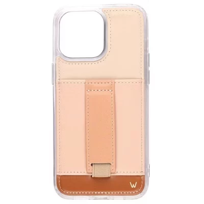 Чехол Walli для iPhone 14 Pro Max с кошельком, кремовые блоки