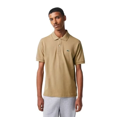 Мужское поло Lacoste L.12.12 классического кроя, песочное