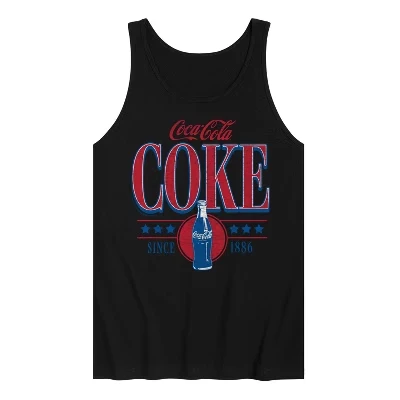 Мужская майка с графическим принтом Coca-Cola Collegiate Design 90-х годов, черная
