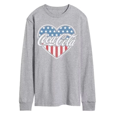 Мужская футболка athletic heather с длинным рукавом и рисунком сердца из США - - athletic heather