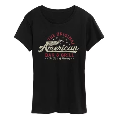 Женская футболка Instant Message American Bar & Grill, черная