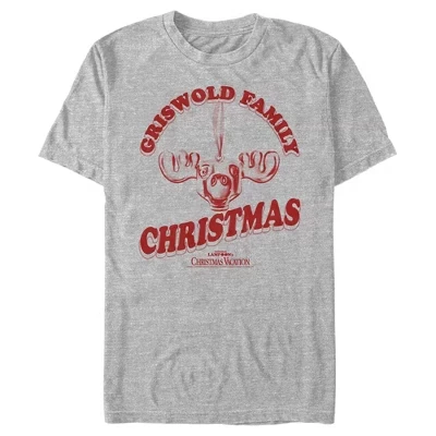 Мужская футболка Athletic Heather для рождественских каникул Griswold Family Moose