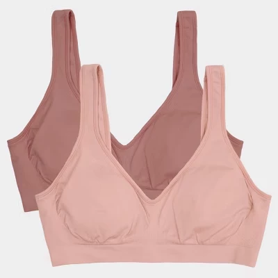 Женский беспроводной бесшовный бюстгальтер 2-Pack rose shadow /премиум слива