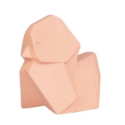 Прорезыватель для зубов SARO Origami Duck - Не содержит плесени, бисфенола А и сенсорную игрушку для купания, успокаивающую десны. Розовый