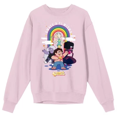 Толстовка для взрослых Amate A Ti Mismo с круглым вырезом и длинным рукавом Cradle Pink розовый