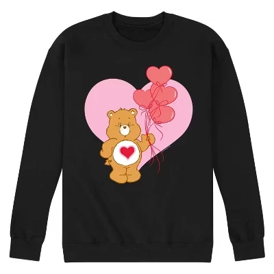 Мужской флисовый свитшот Care Bears «Нежное сердце», черный
