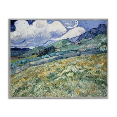 Горный пейзаж за Сен-Полем в классической рамке Giclee Art gray