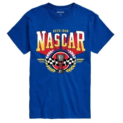 Мужская футболка Nascar Collegiate с принтом, ярко‑синяя