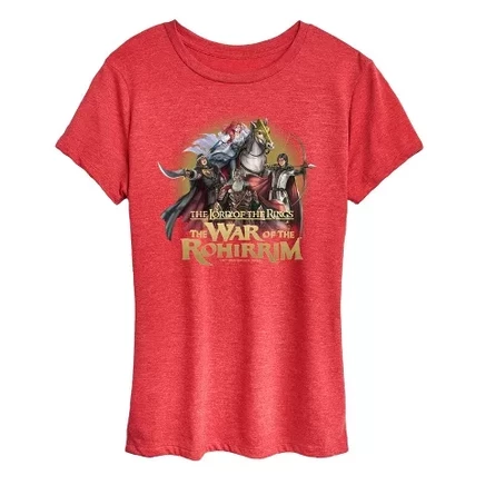 Женская футболка The Lord of the Rings War of the Rohirrim, красный меланж